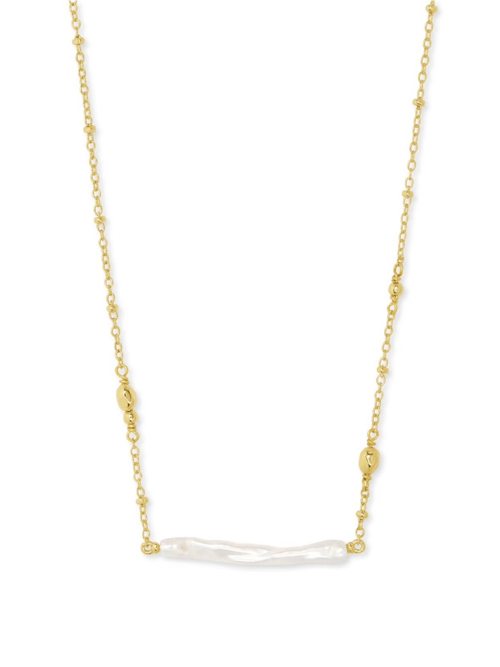 Kendra Scott Eileen Gold Pendant Necklace in Freshwater Cultured Pearl